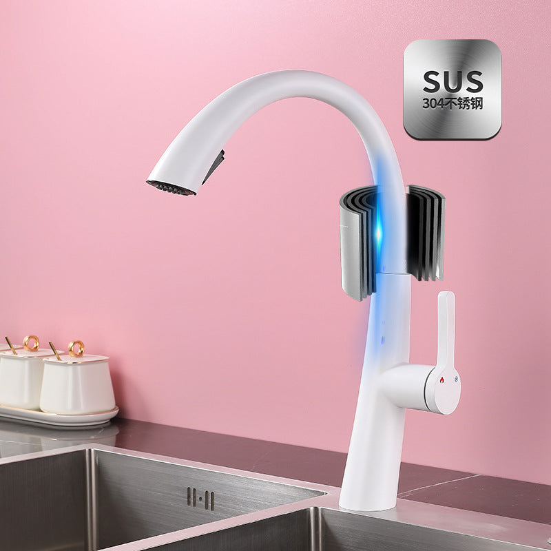 Homelody 360 ° Drehung Wasserhahn Küche Versteckt ausziehbar Küchenarmatur mit Brause Mischbatterie Küche