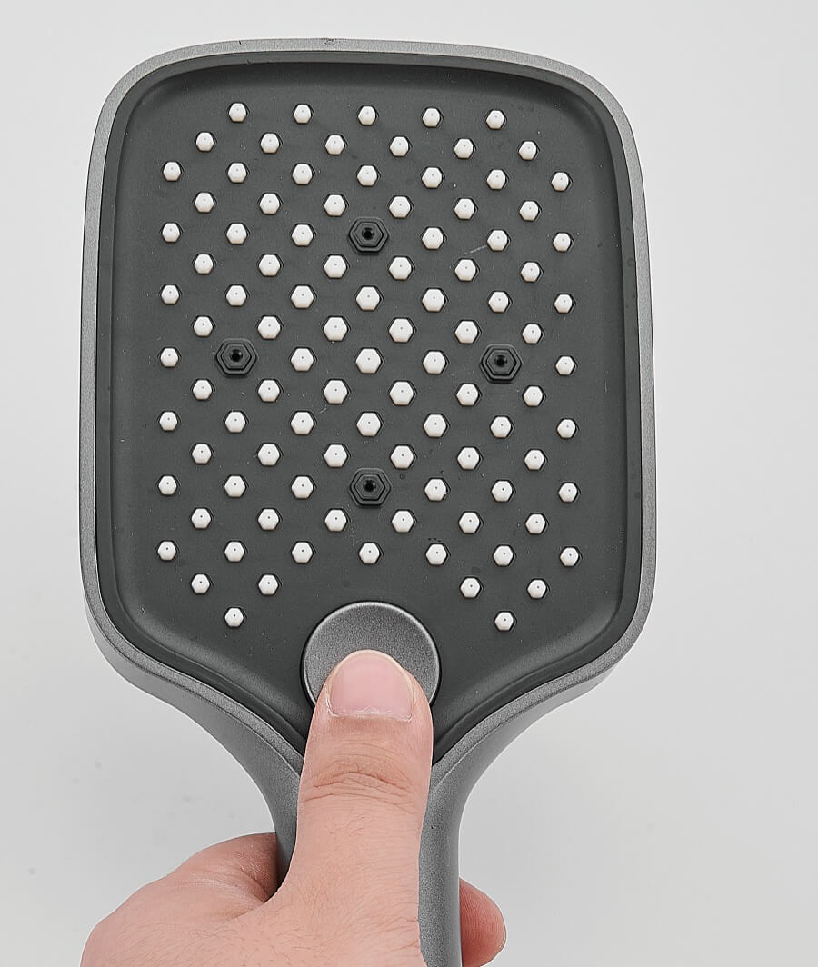 Homelody Thermostat-Duschsäule Digitaler Bildschirm mit Ablagebrett Duschset mit Badewannenmischer für das Badezimmer 4 Funktionen, Umgebungslicht