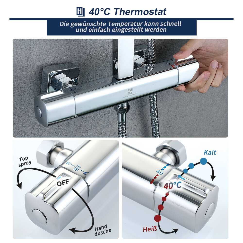 Duschsystem homelody Thermostat