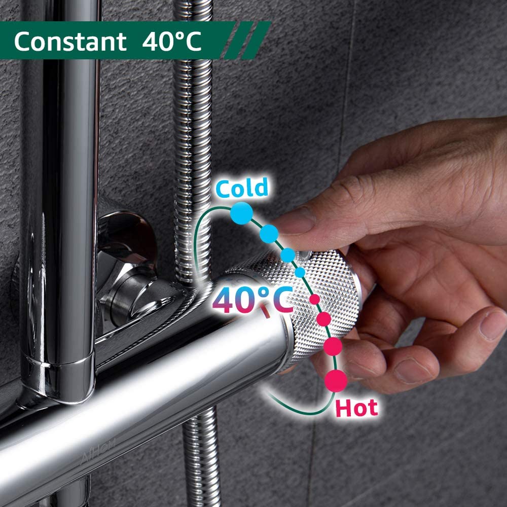 Duschset mit 40℃ Thermostat